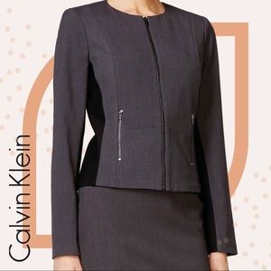 Calvin Klein collarless blazer